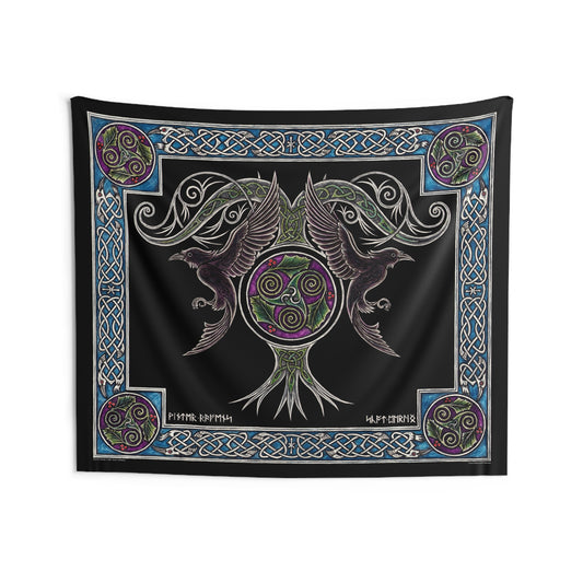 Winter Ravens Indoor Wall Tapestry