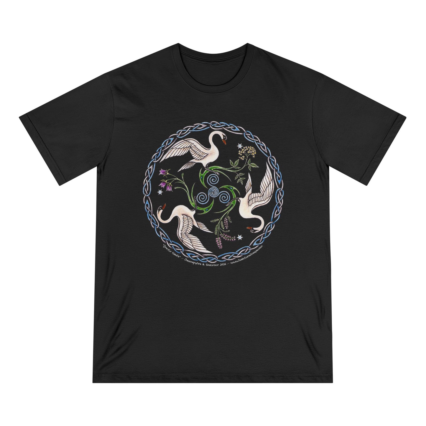 Swan Triskelion Unisex Organic T-shirt