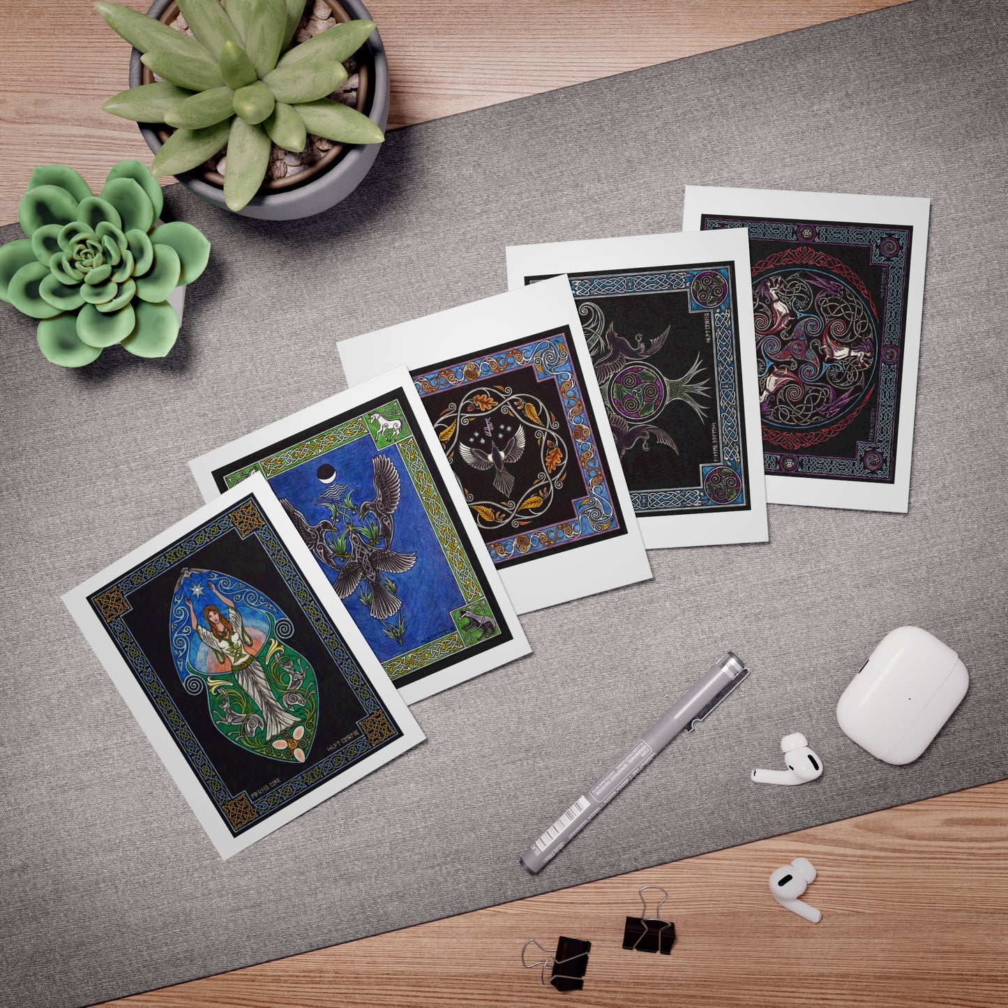 Celtic & Pagan Greeting Cards — 5-Pack Assorted Designs